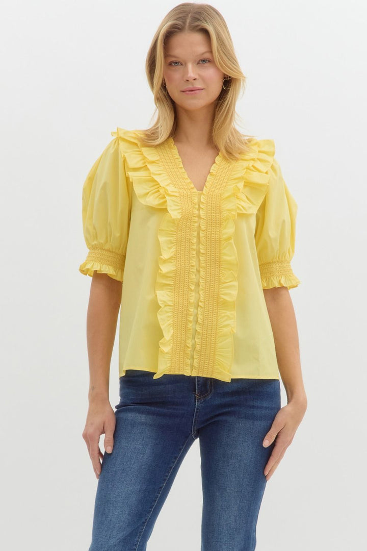 The Lemon Ruffle Top