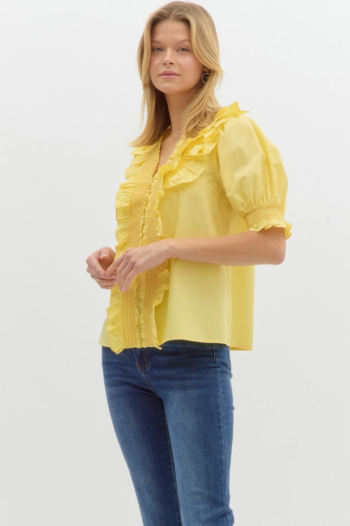 The Lemon Ruffle Top