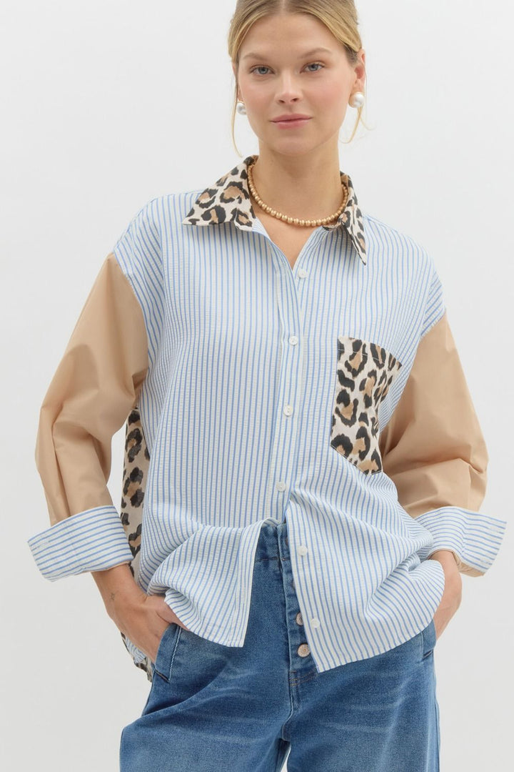 Leopard Pocket Top