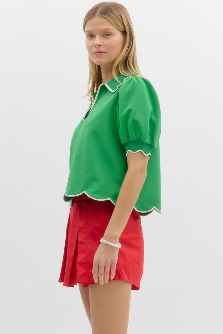 The Green Gabby Top