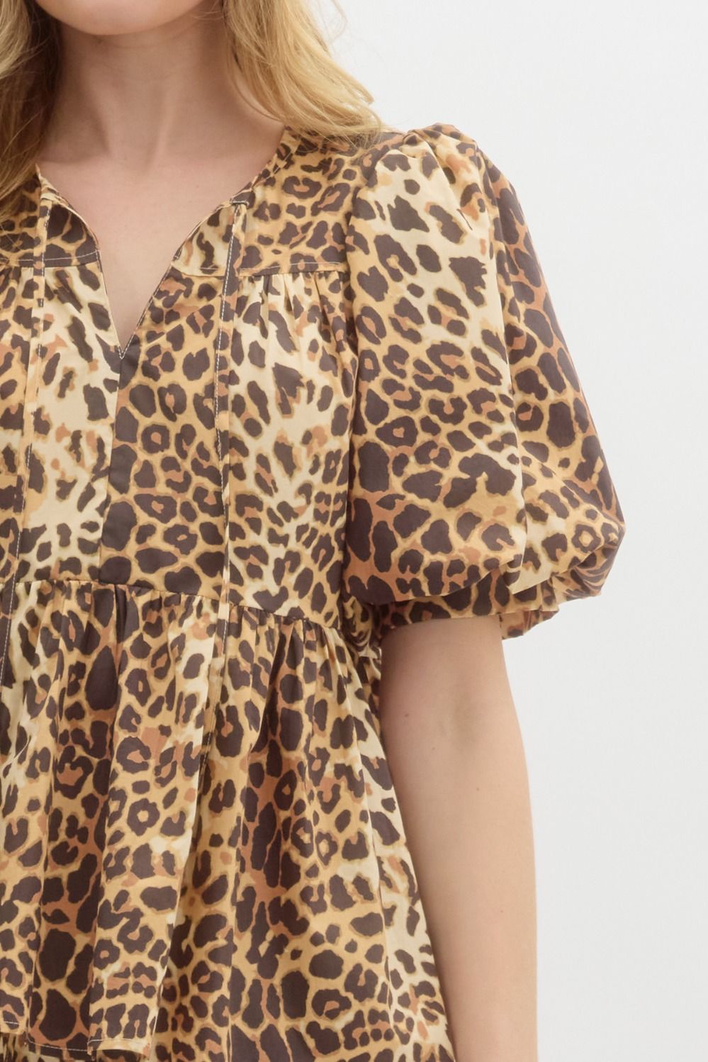 Leopard Ruffle Top