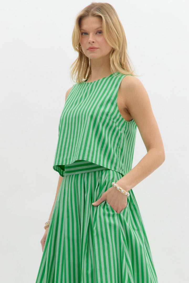 Striped Sleeveless Top