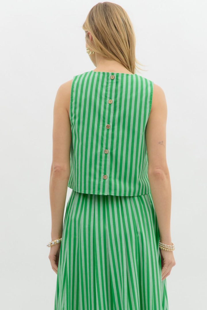 Striped Sleeveless Top