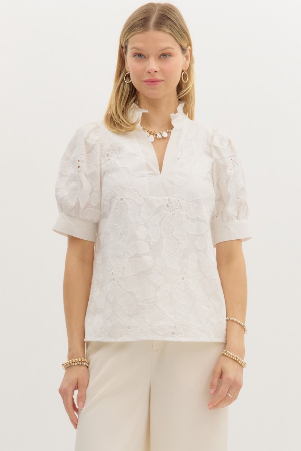 Floral Embroidered Top