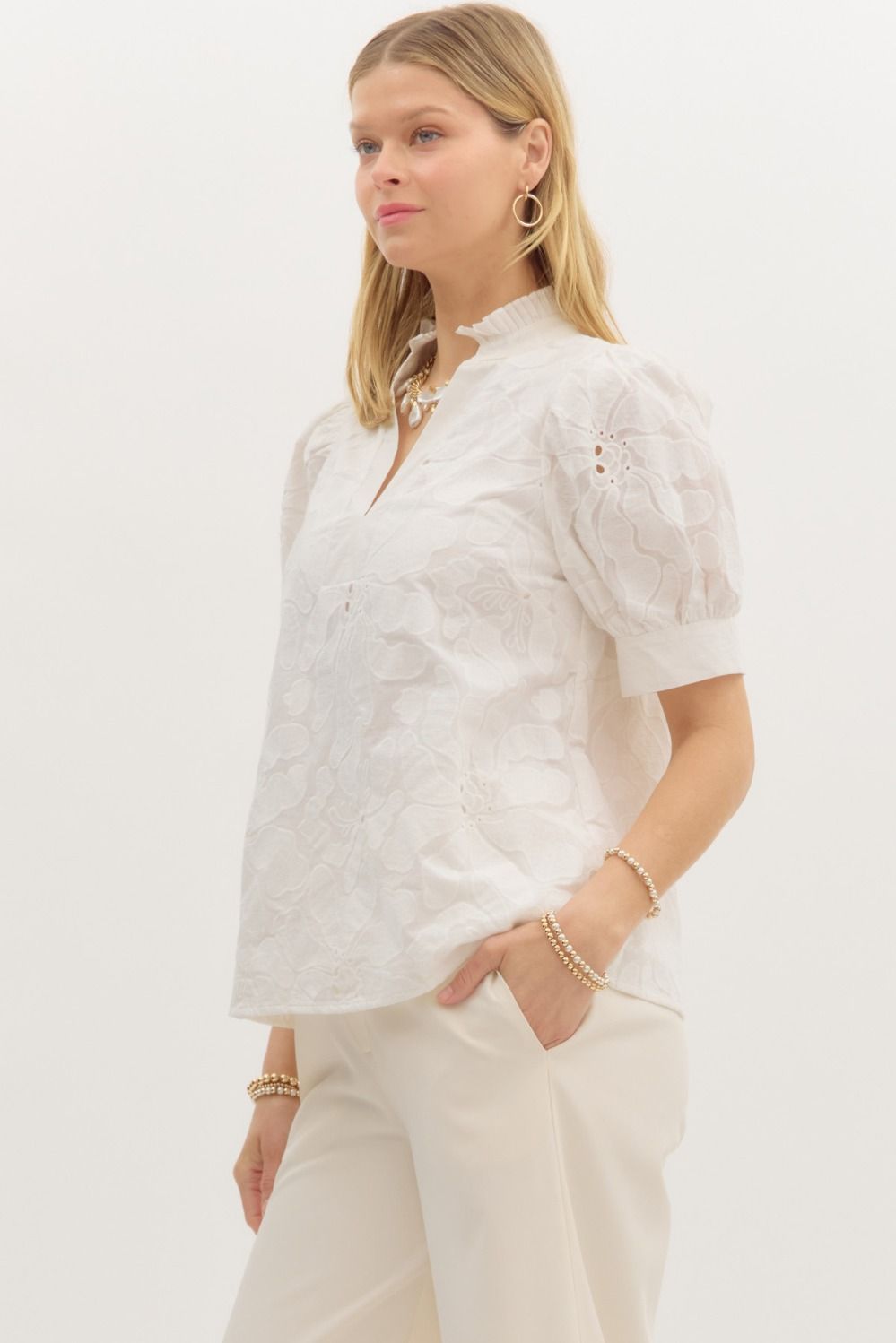 Floral Embroidered Top