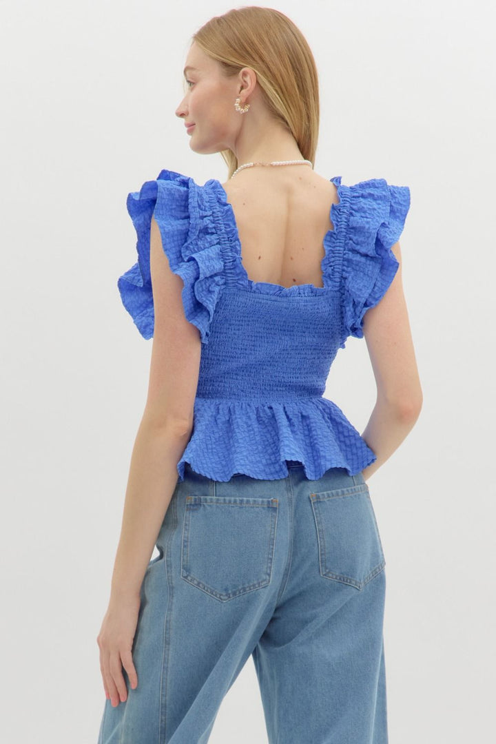 The Bluebonnet Bow Top