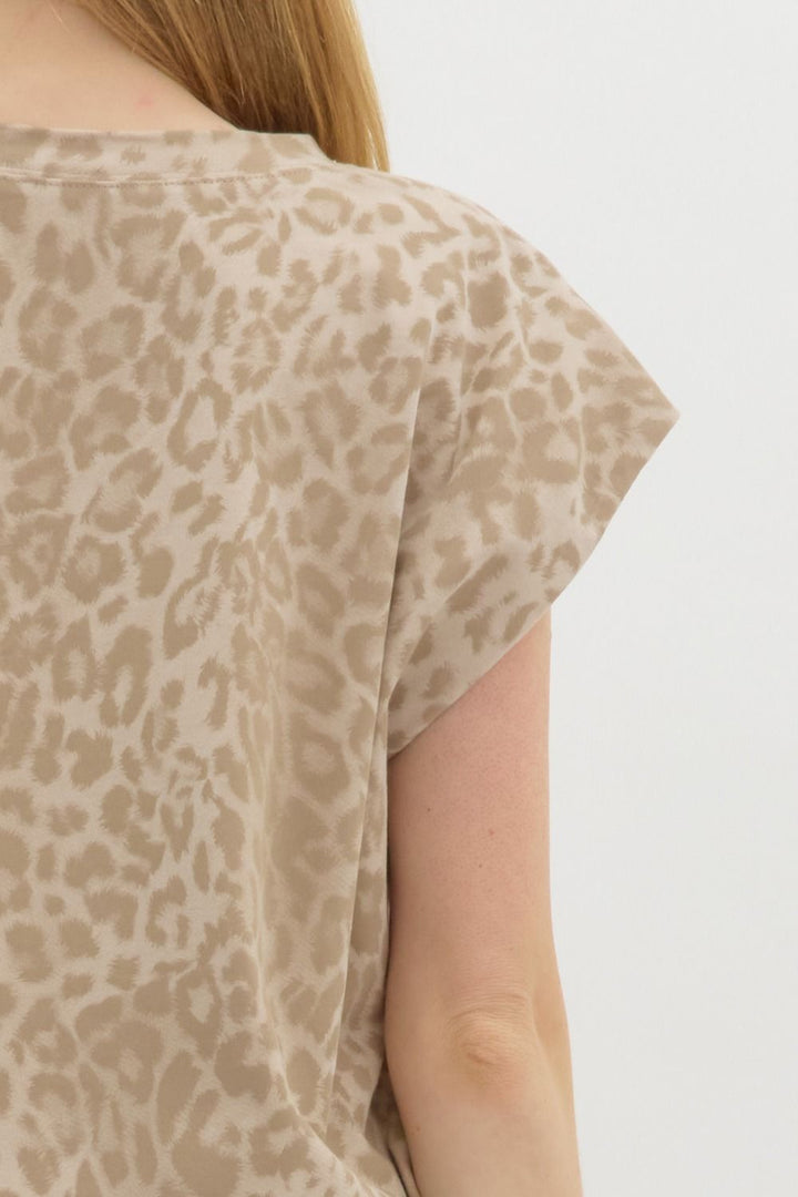 Leopard Print Jersey Pullover