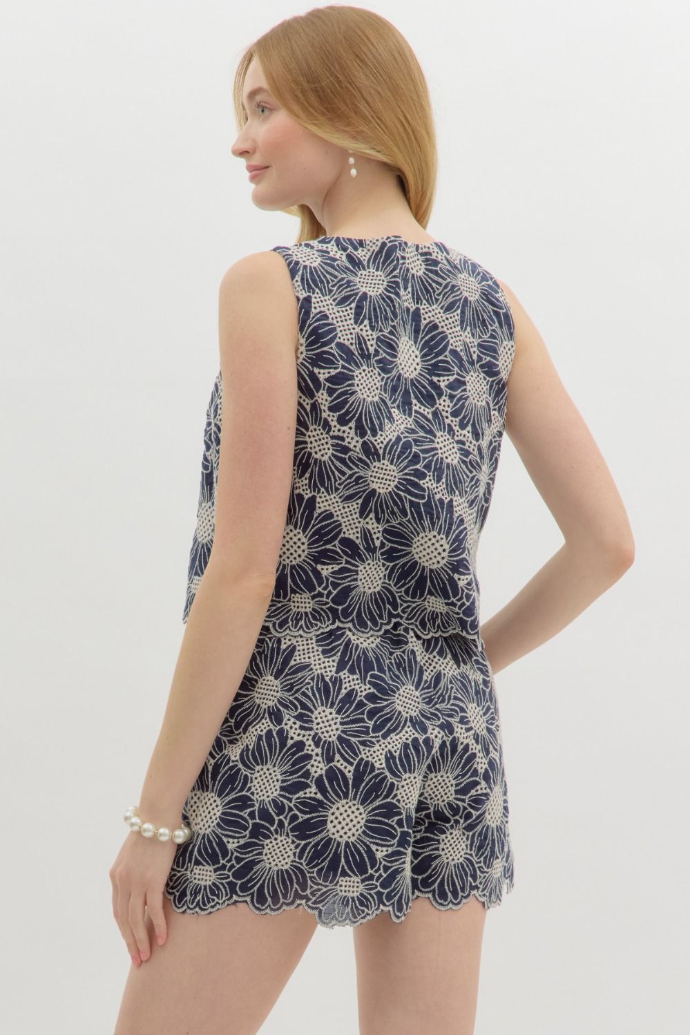 Floral Eyelet Top