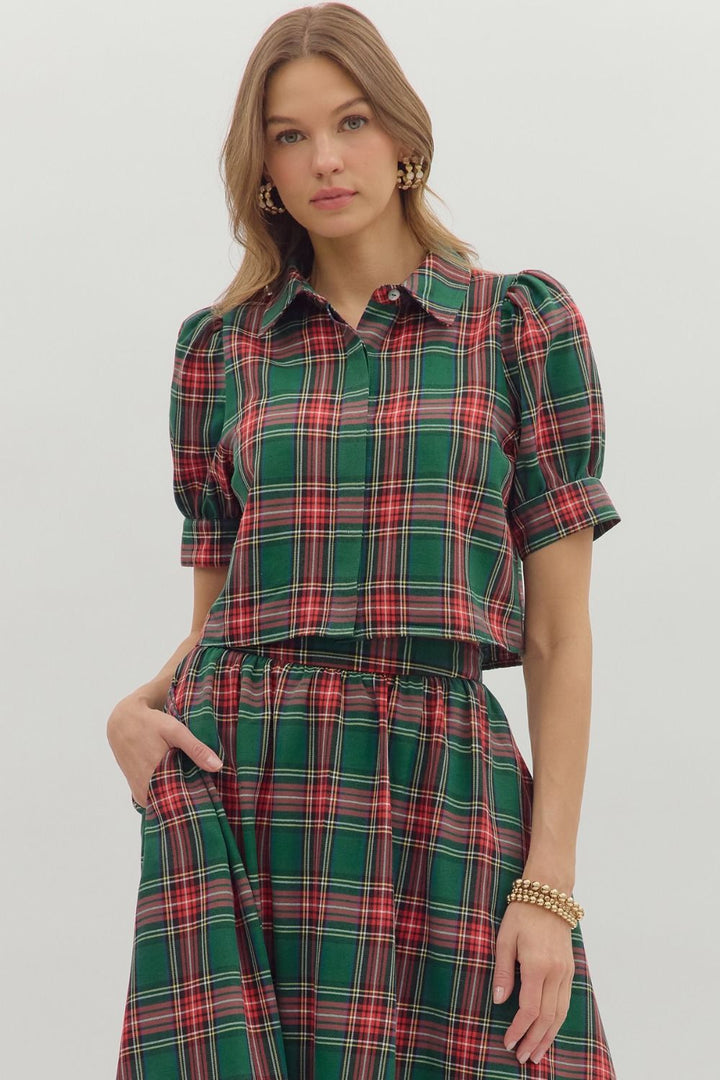 Plaid Party Top