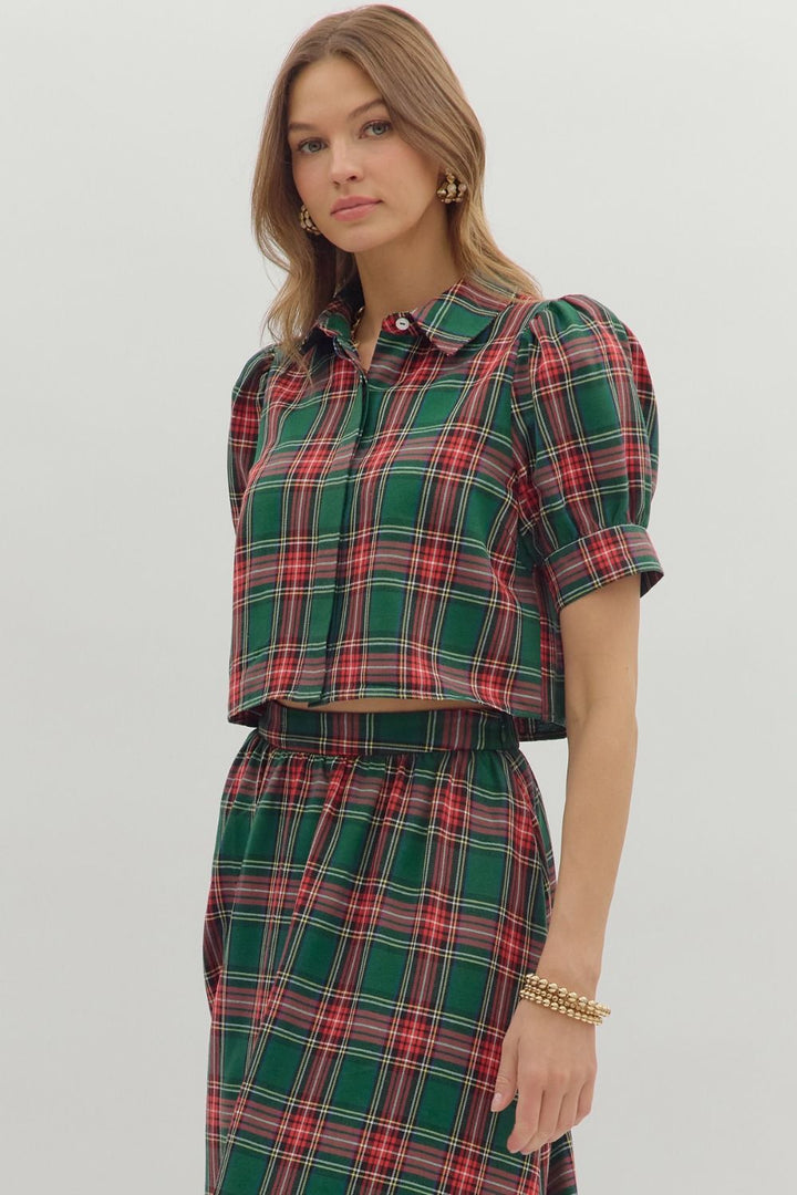 Plaid Party Top