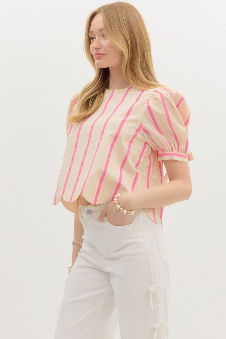 The Pink Striped Top