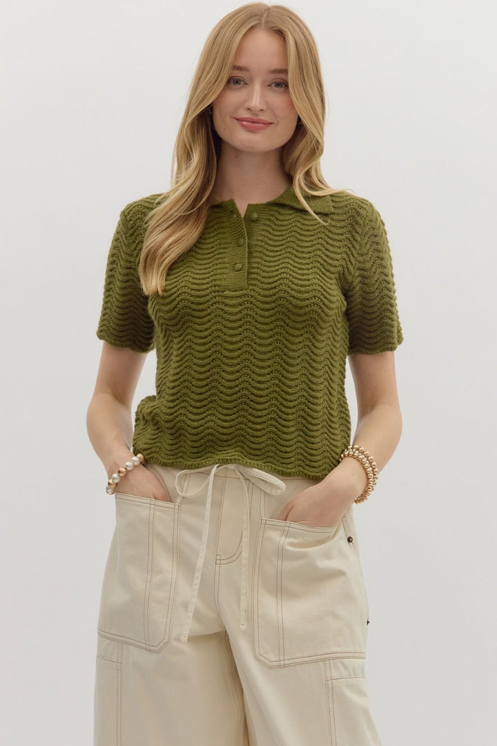 Olive Knit Sweater