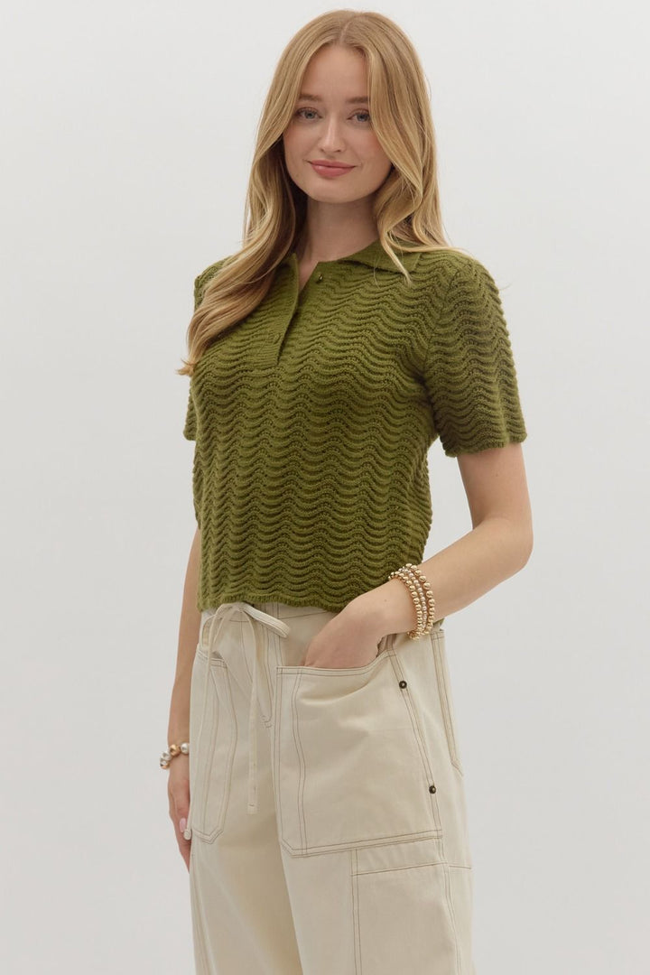Olive Knit Sweater