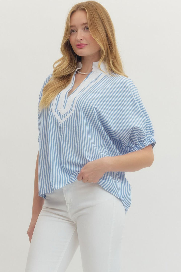Striped Dolman Sleeve Top