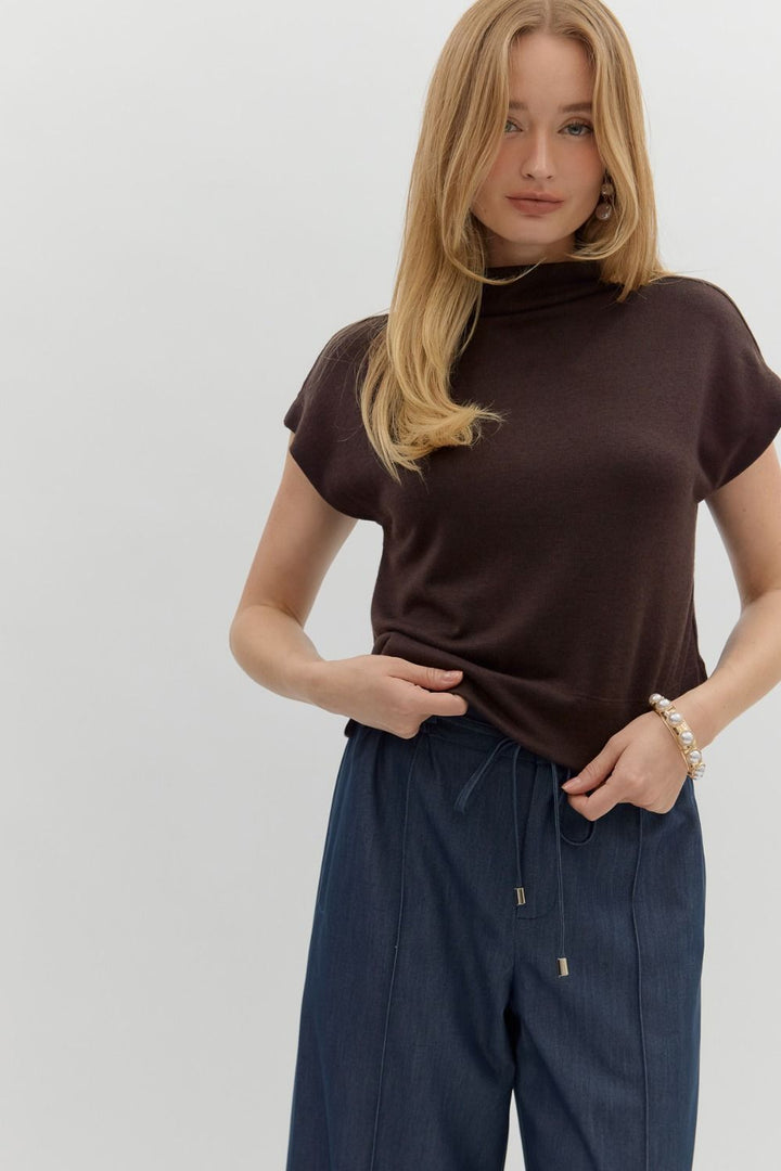 Mock Neck Top