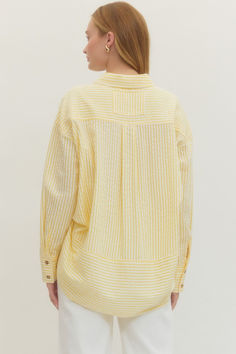 Yellow Stripe Long Sleeve Top