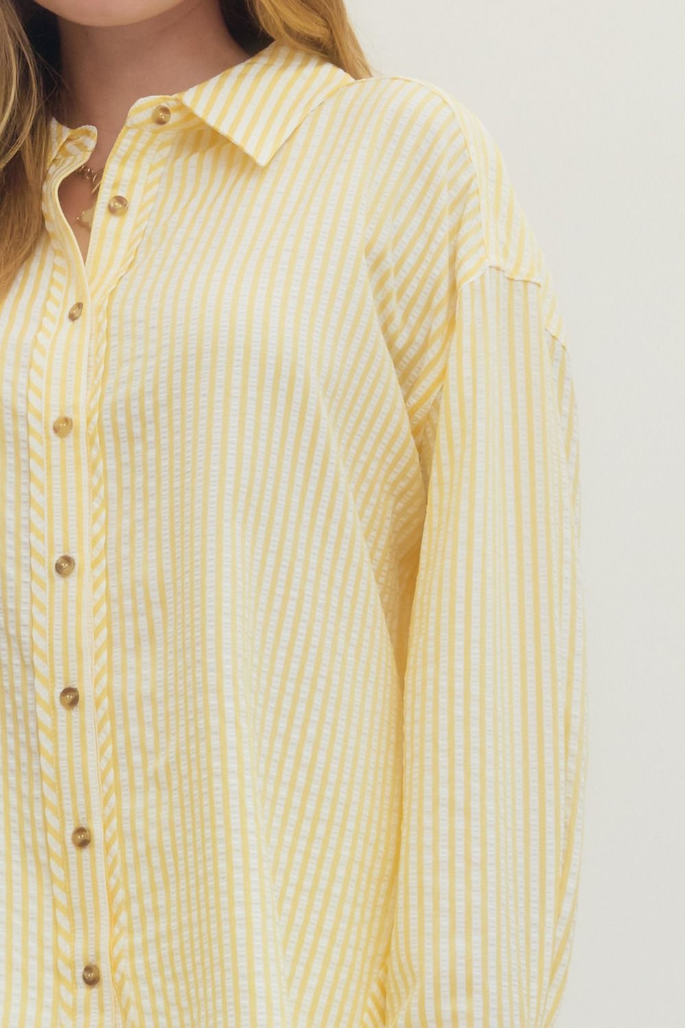 Yellow Stripe Long Sleeve Top