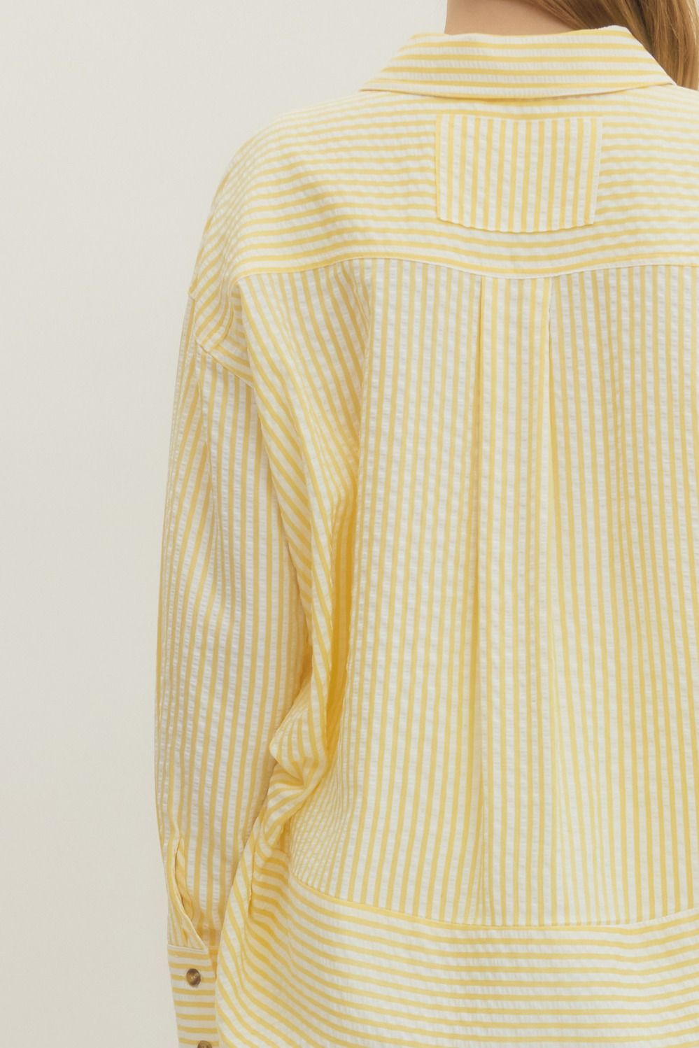 Yellow Stripe Long Sleeve Top