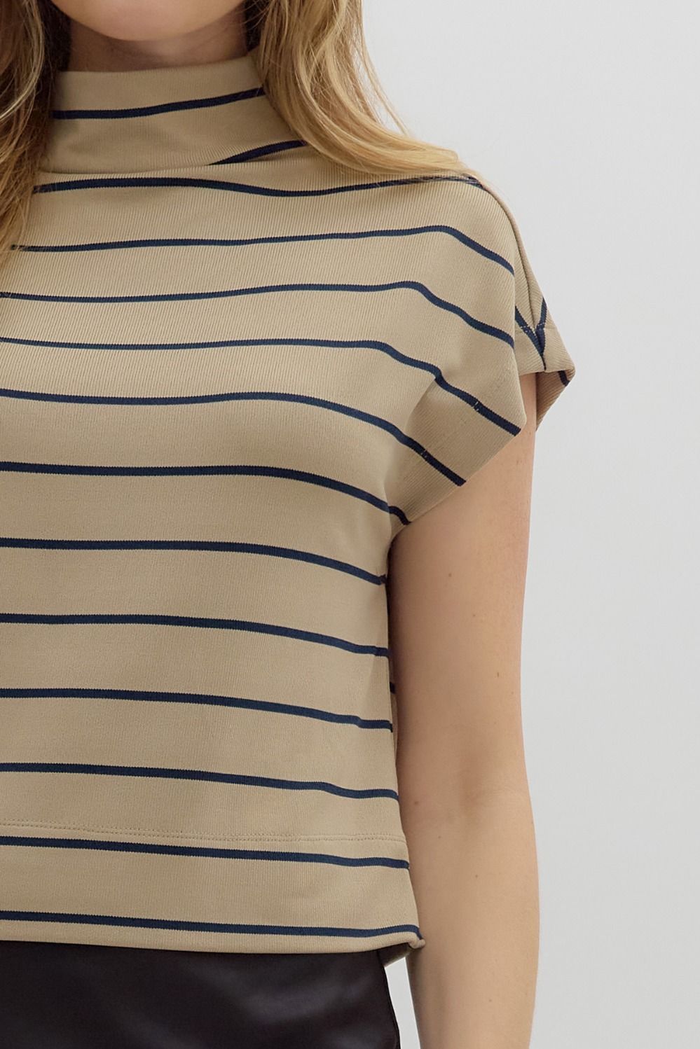 Taupe Stripe Top