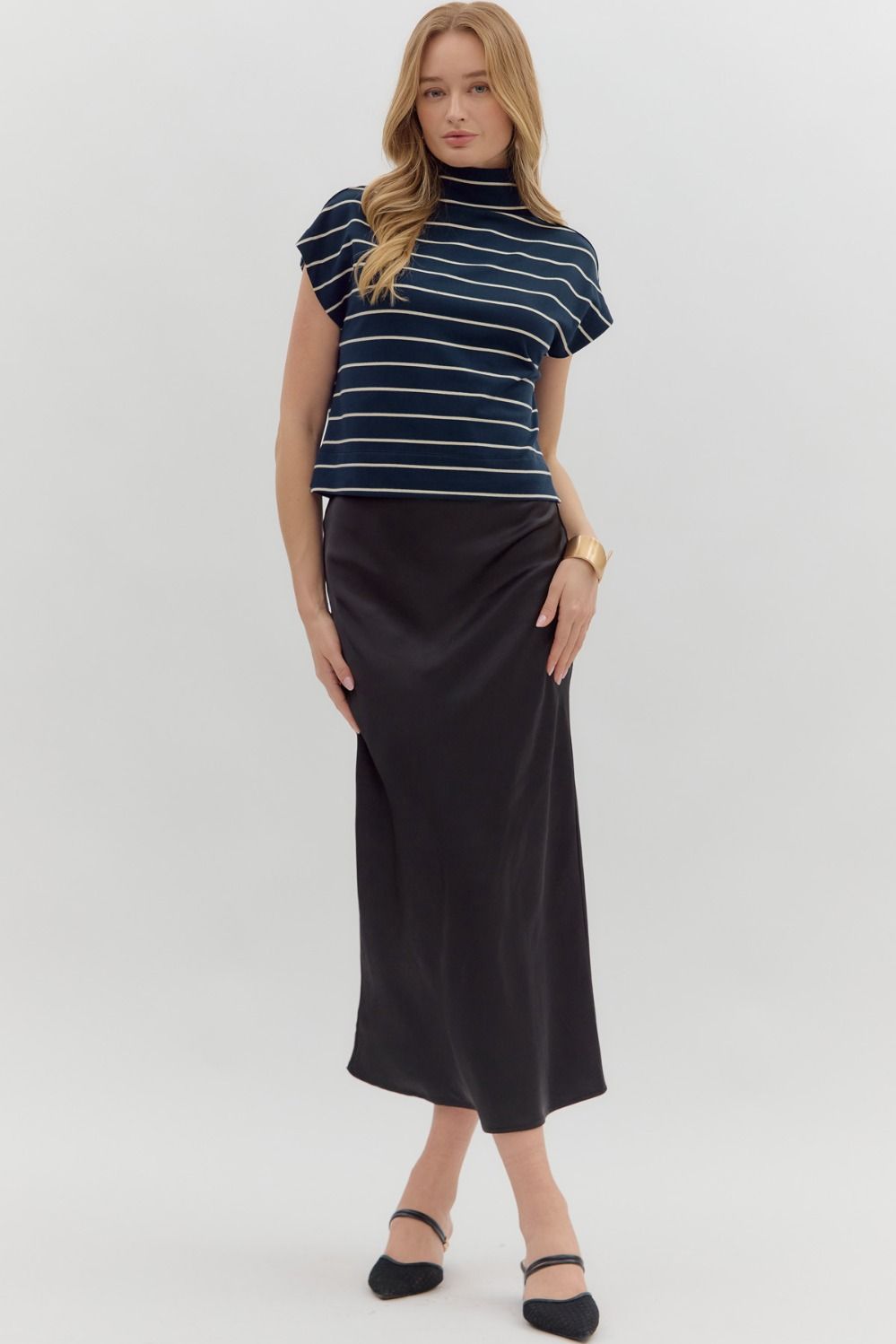 Navy Stripe Top