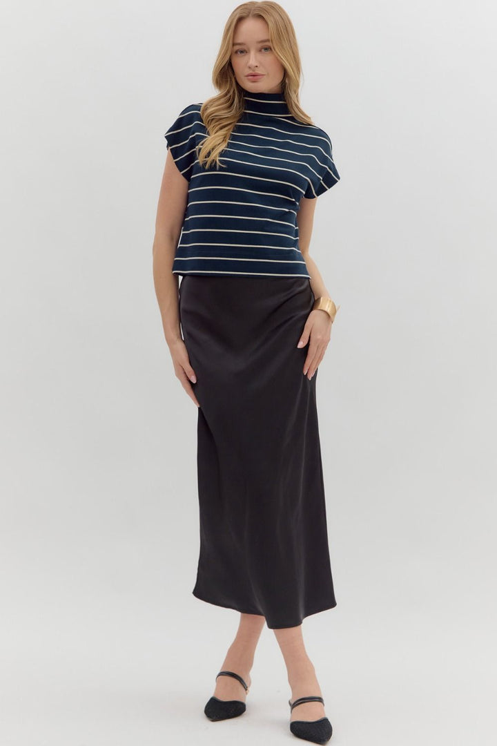 Navy Stripe Top