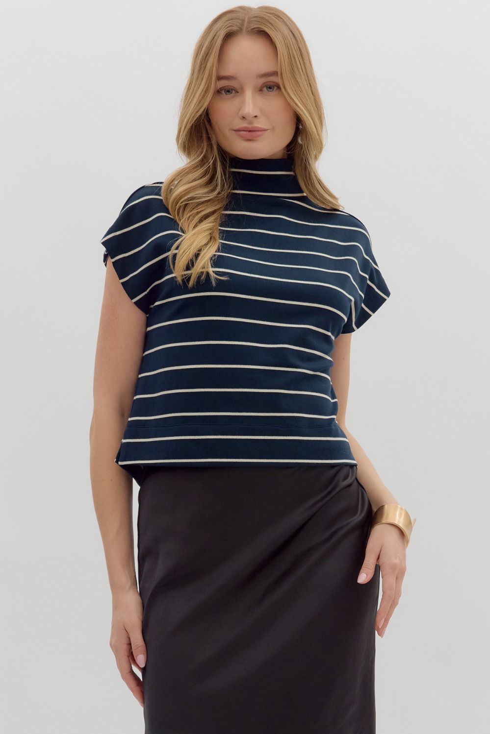 Navy Stripe Top