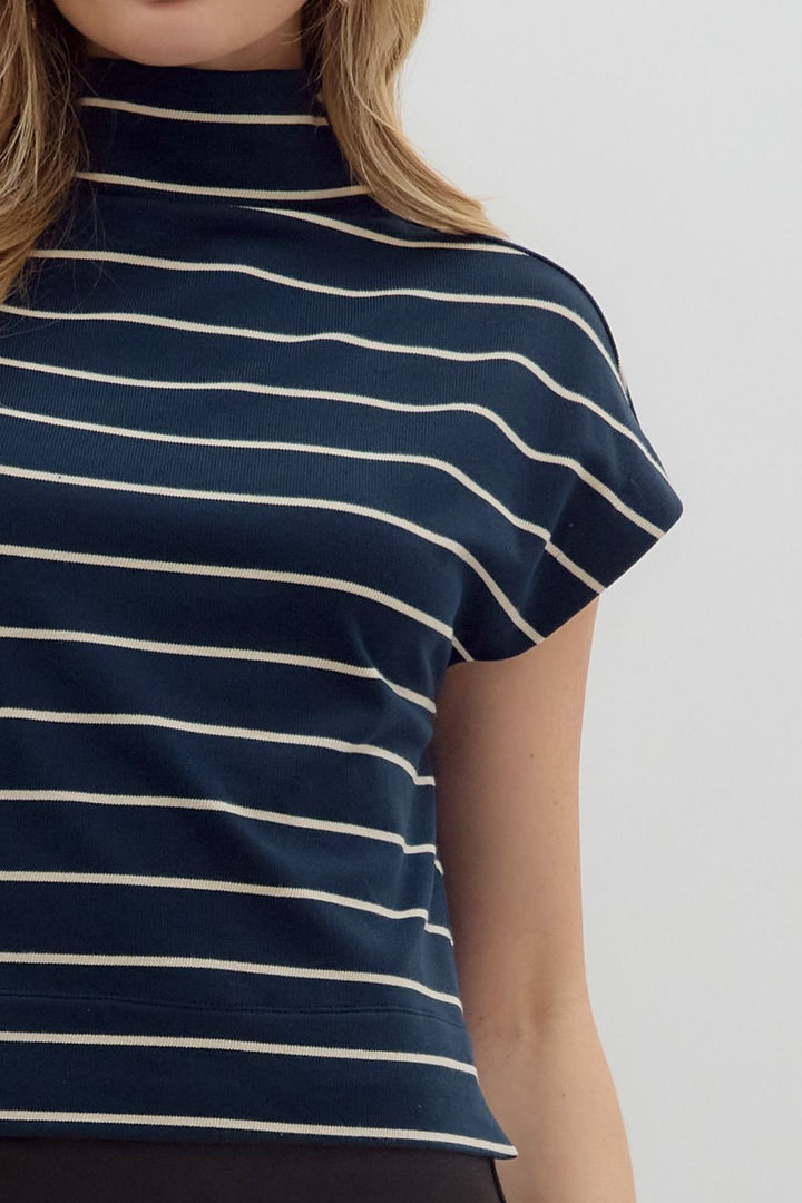 Navy Stripe Top