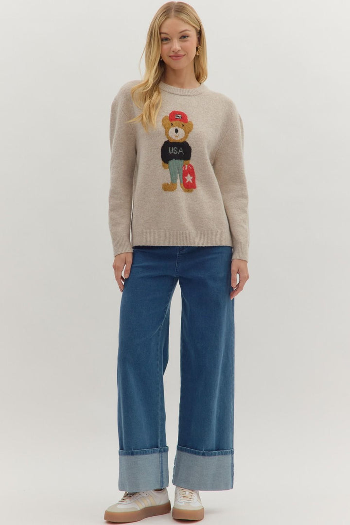 The USA Teddy Bear Sweater