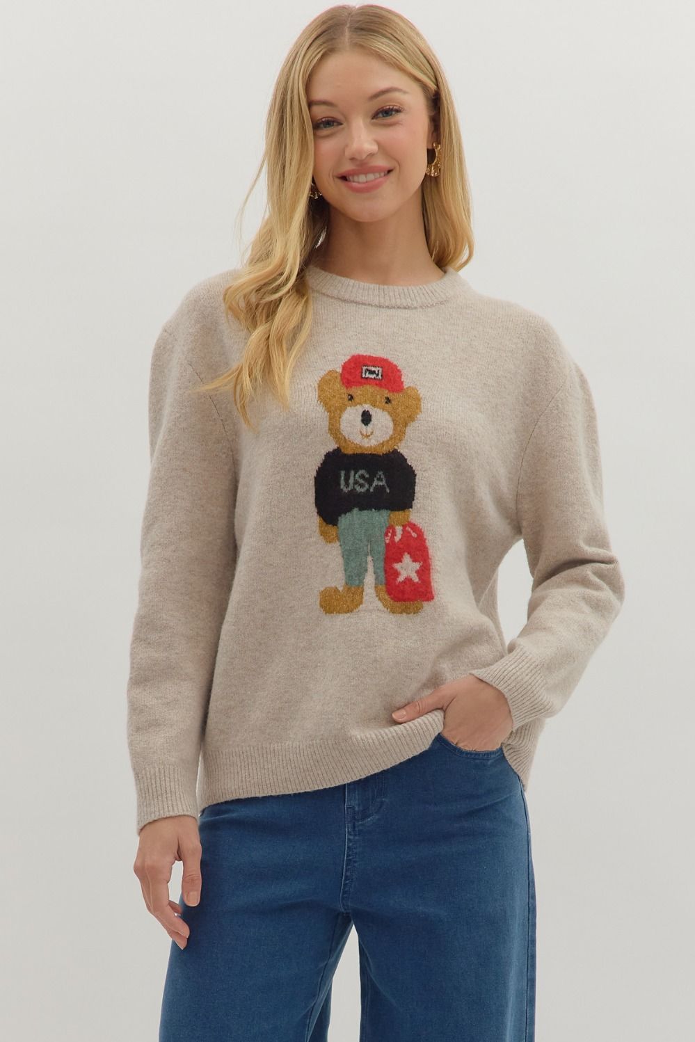 The USA Teddy Bear Sweater