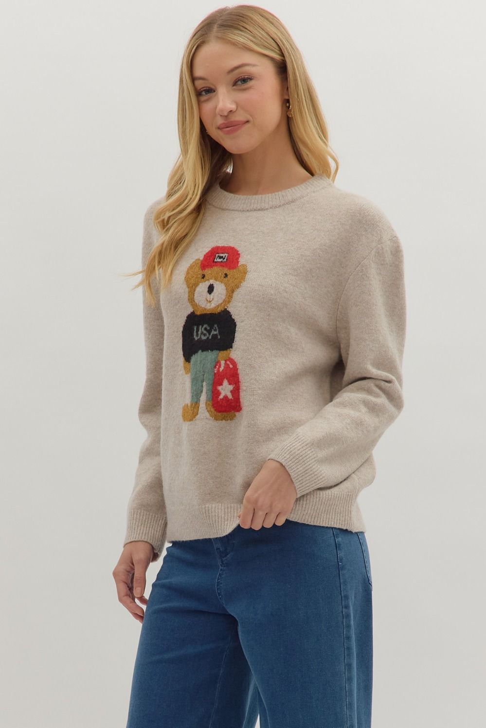 The USA Teddy Bear Sweater