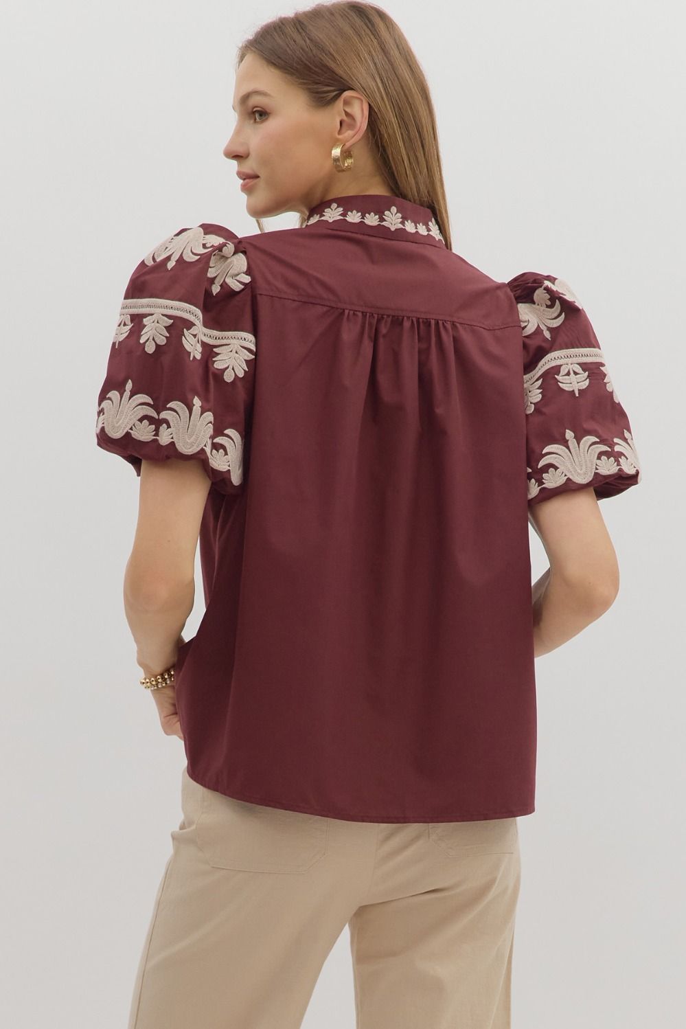 Maroon Myra Top
