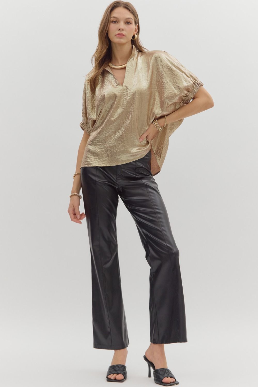 Gold Shimmer Party Shirt
