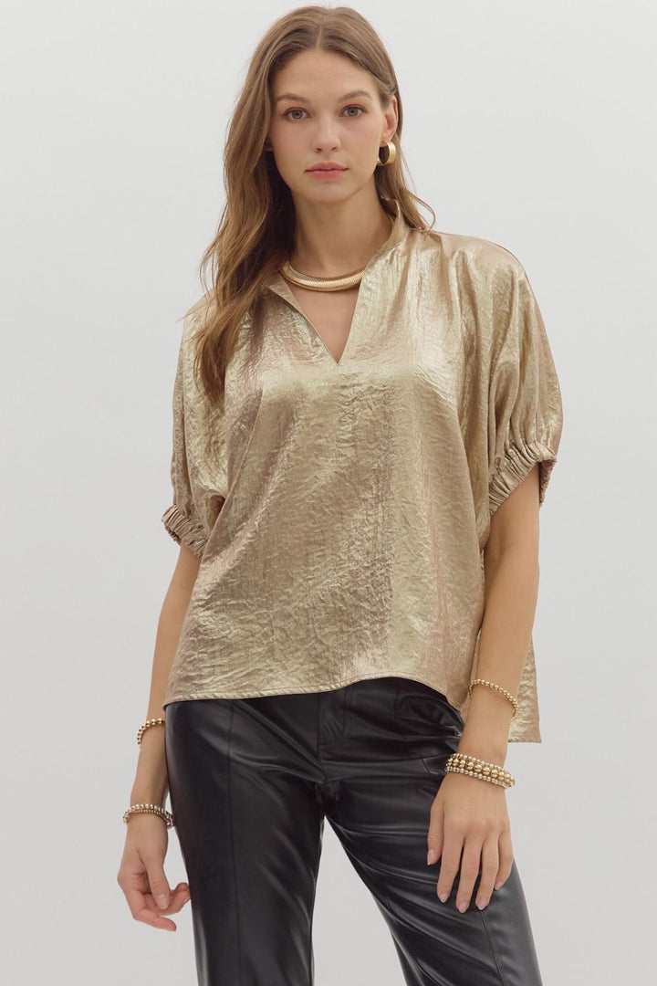 Gold Shimmer Party Shirt