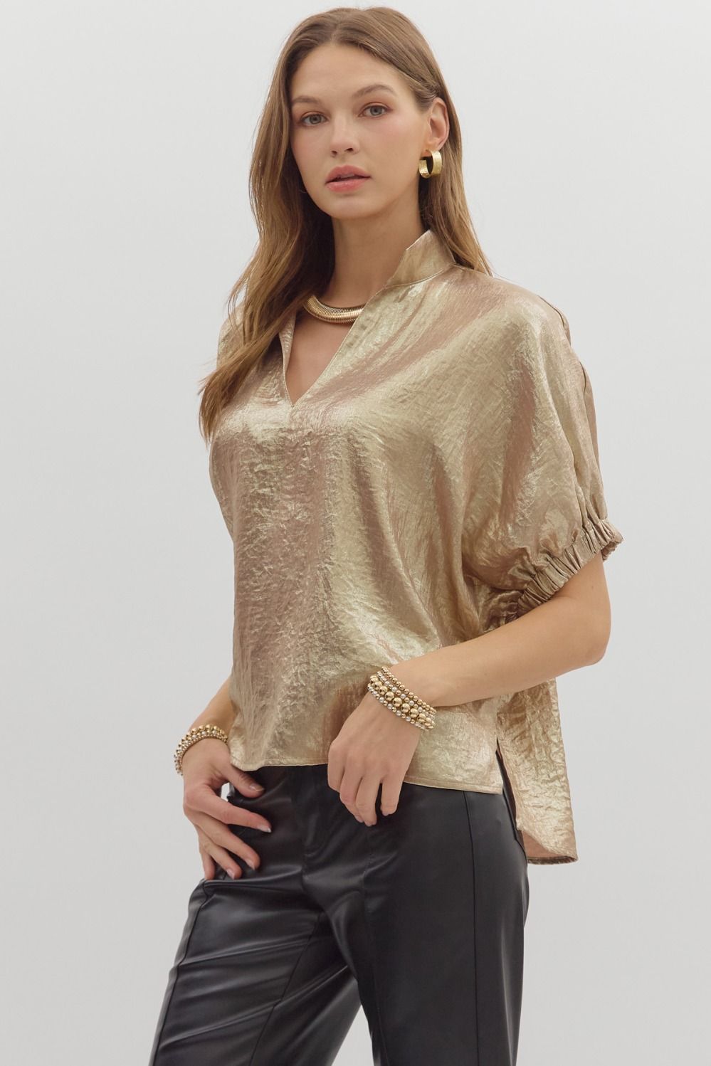 Gold Shimmer Party Shirt