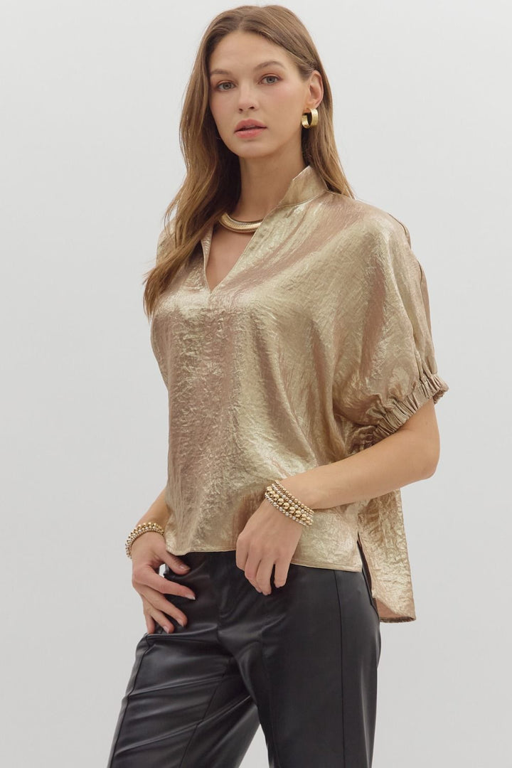Gold Shimmer Party Shirt