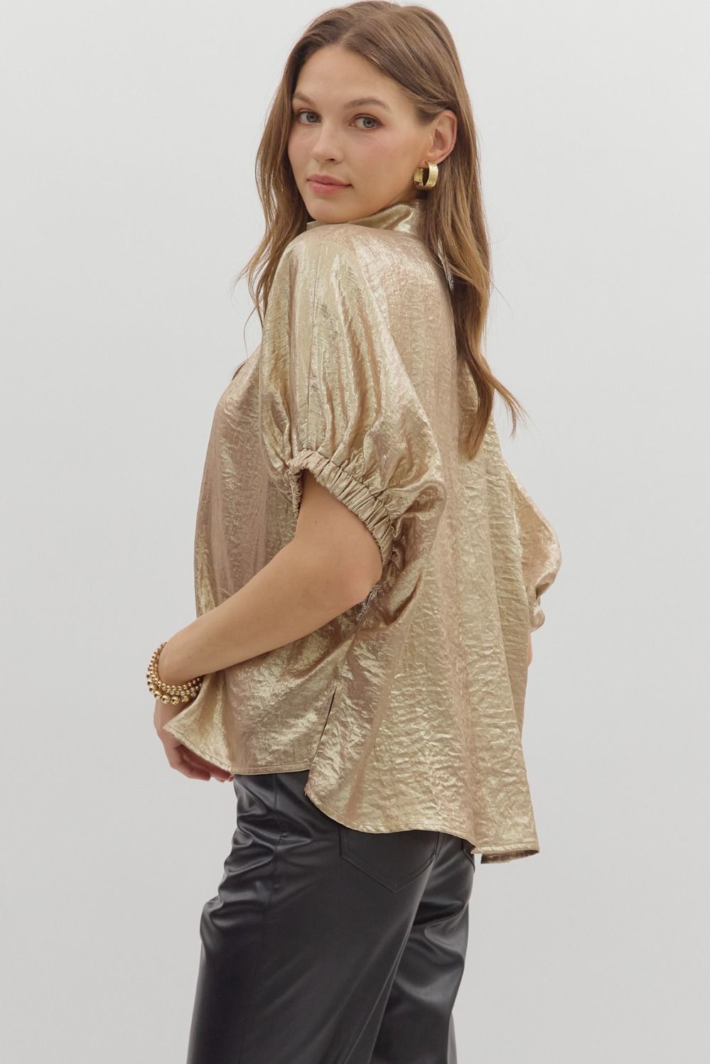 Gold Shimmer Party Shirt