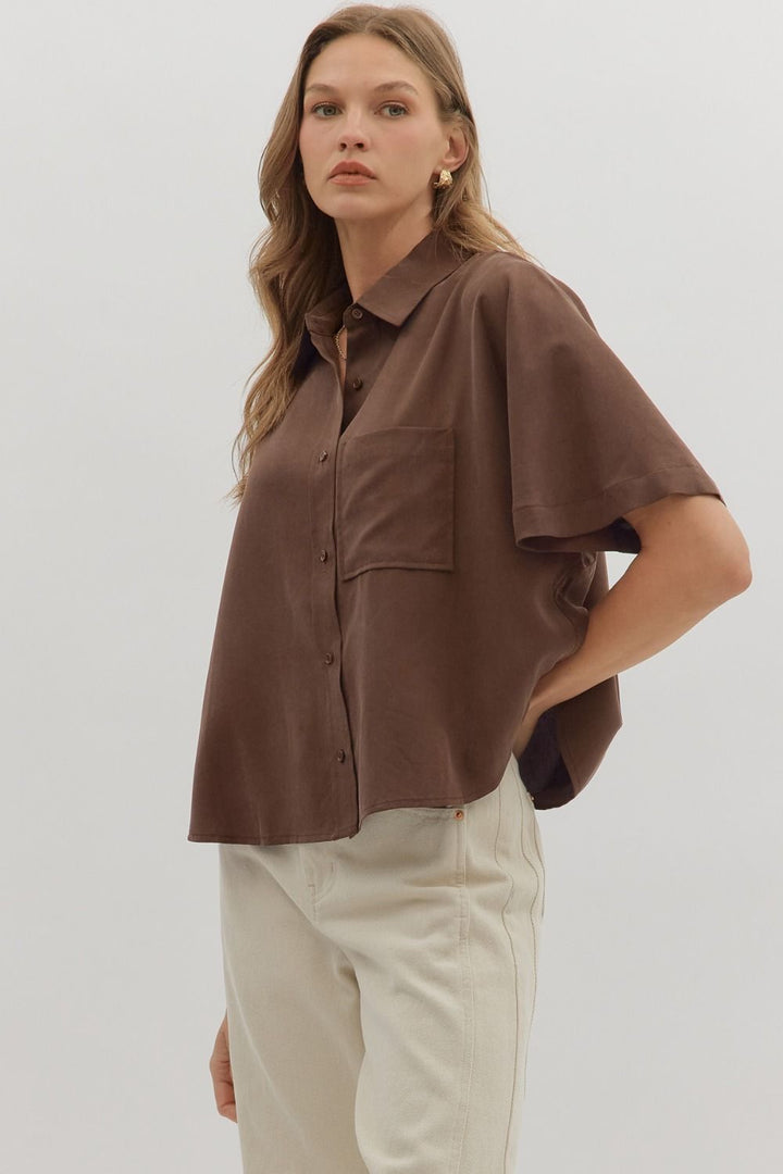 Brown Button Down
