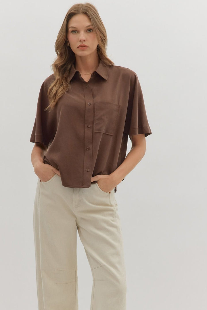 Brown Button Down