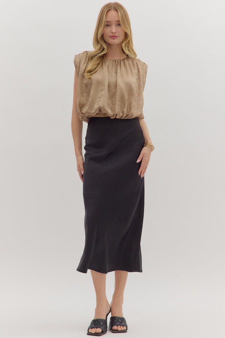 Metallic Round Neck Top