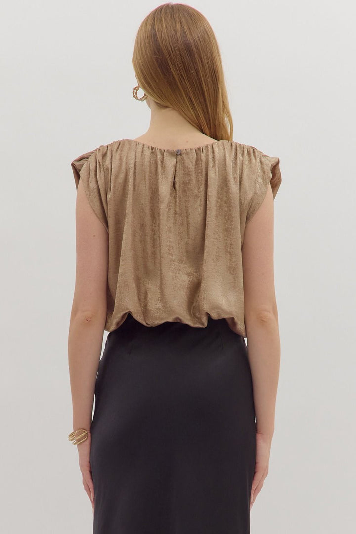 Metallic Round Neck Top