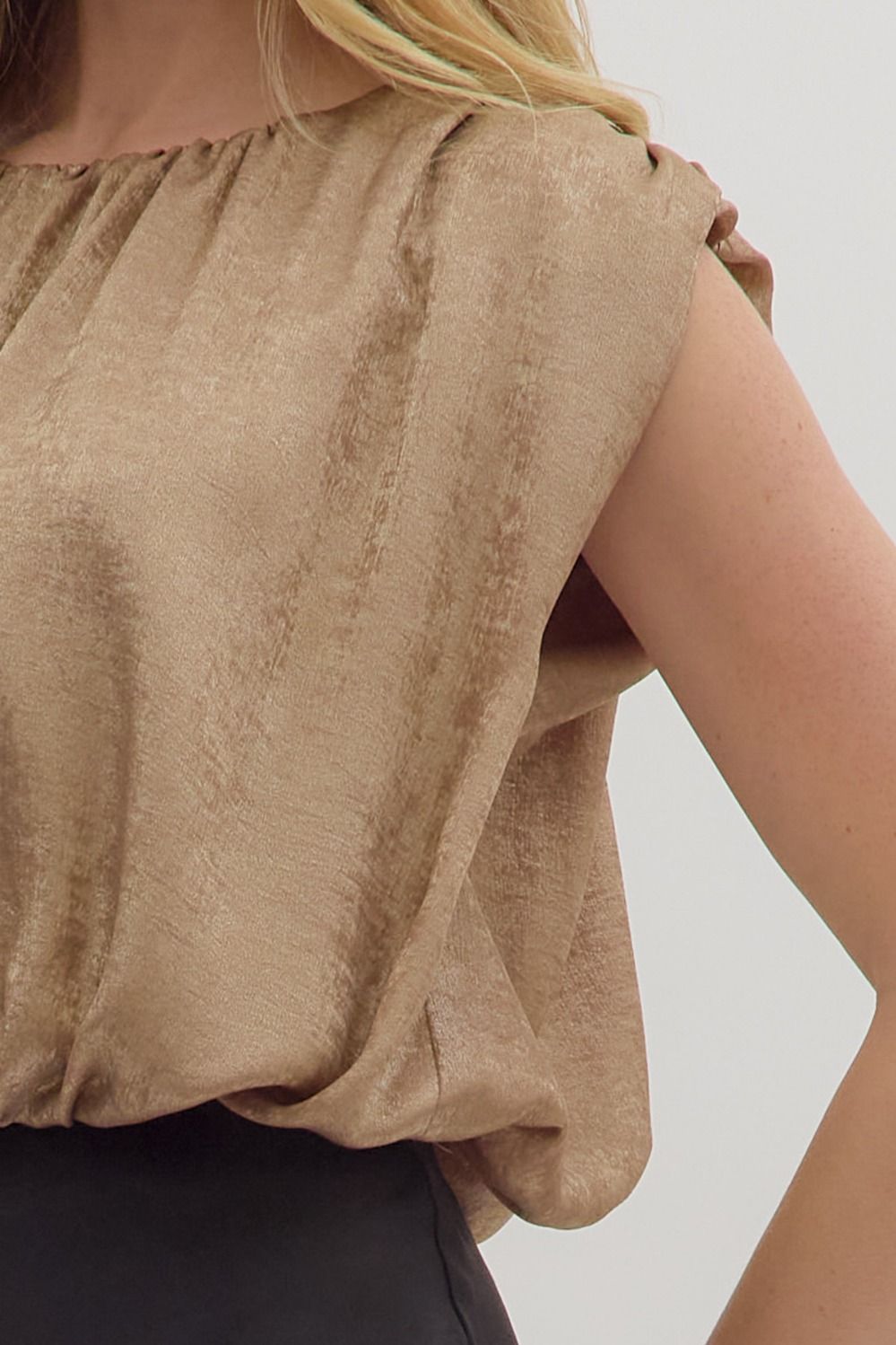 Metallic Round Neck Top