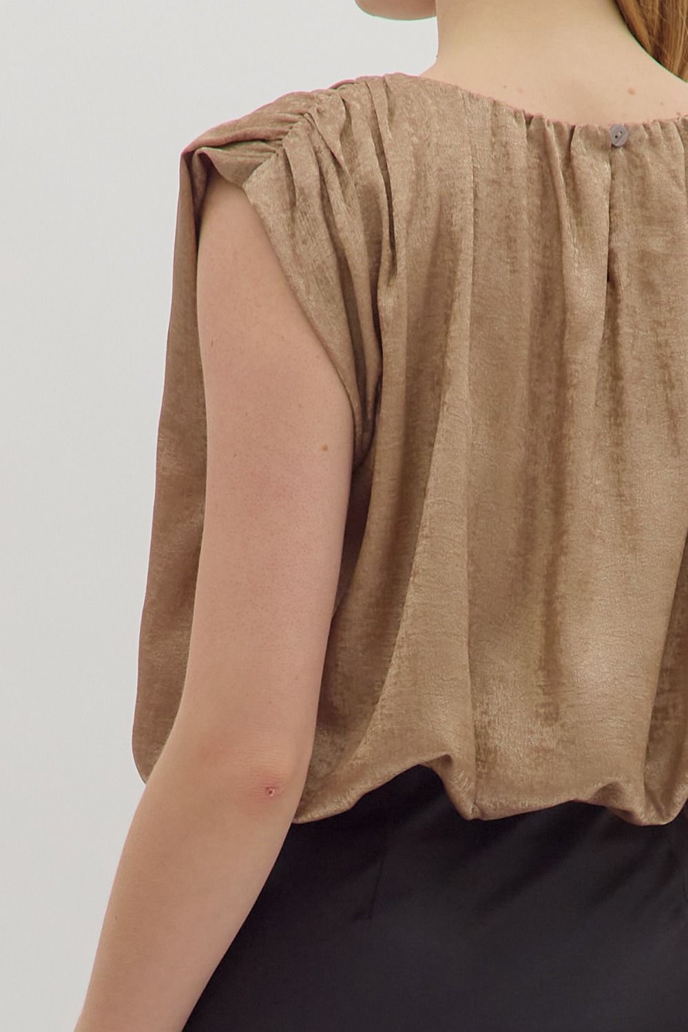 Metallic Round Neck Top