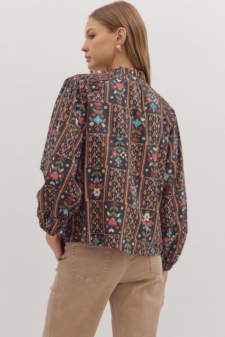 Geo Floral Top