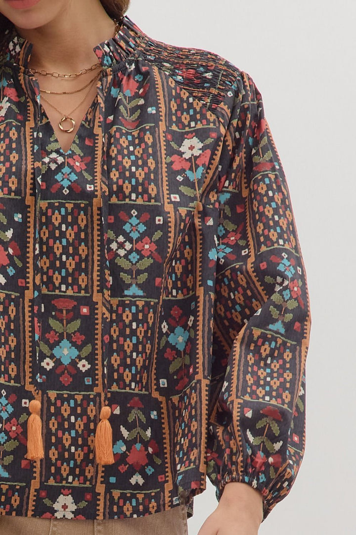 Geo Floral Top