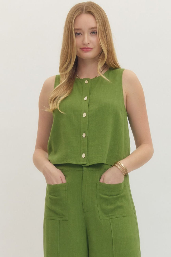 The Matcha Woven Top