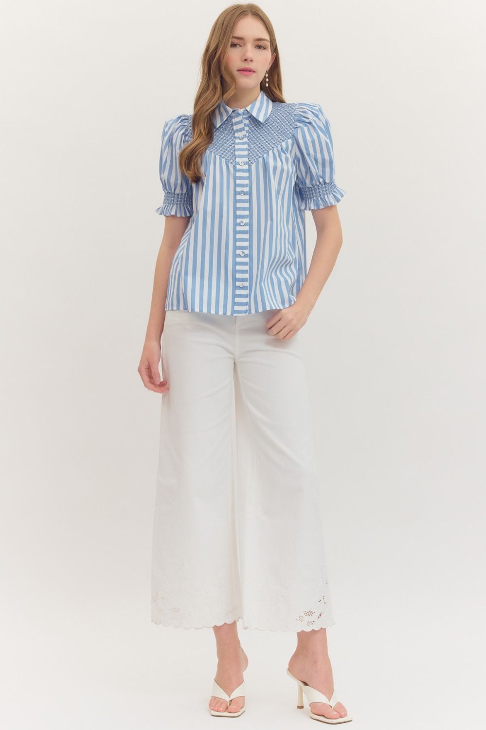 Stripe Smocked Top