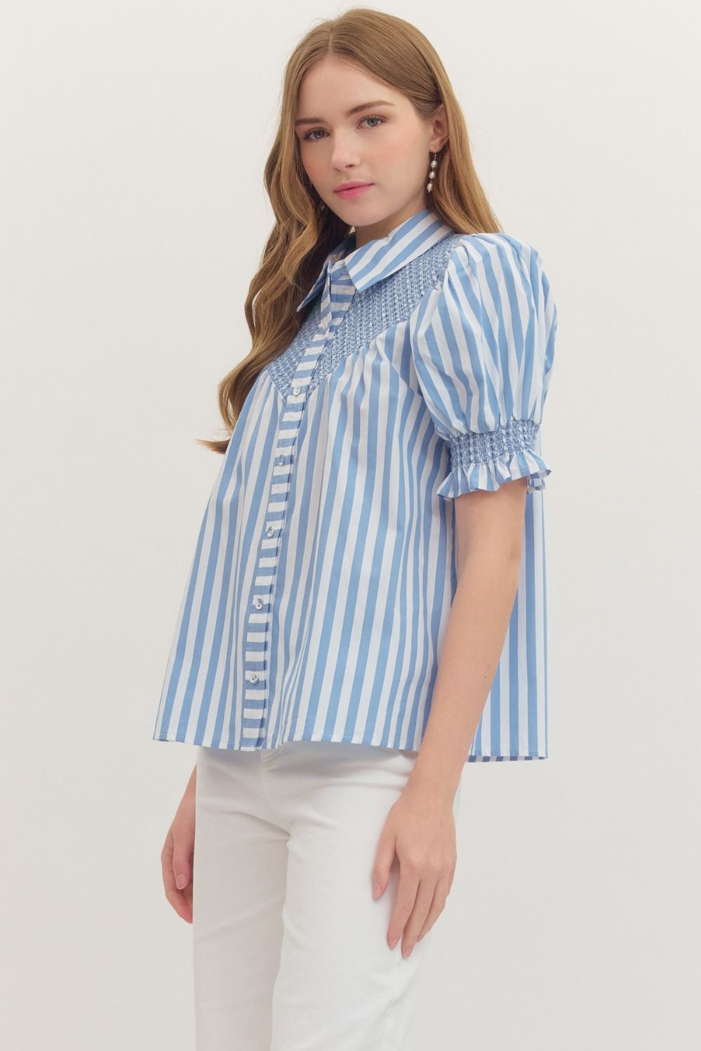 Stripe Smocked Top