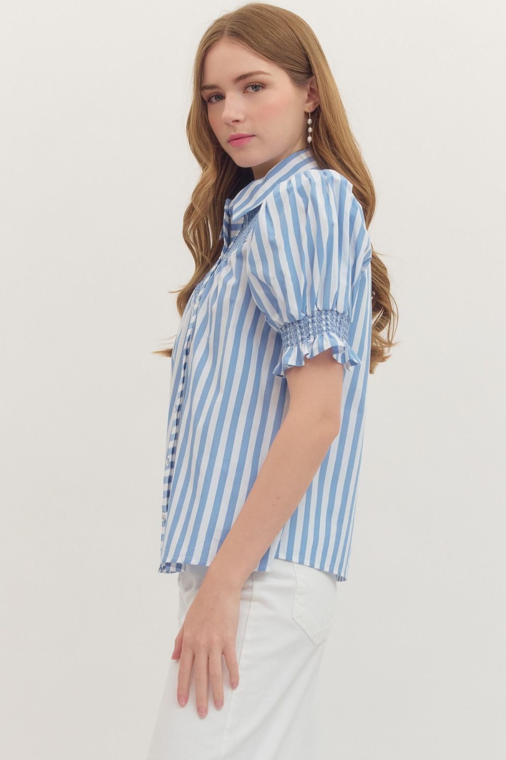 Stripe Smocked Top