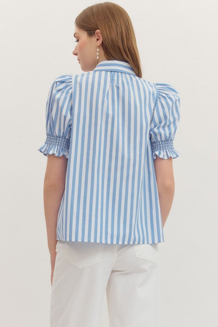 Stripe Smocked Top
