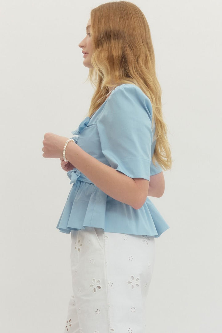 The Blue 3 Bow Top